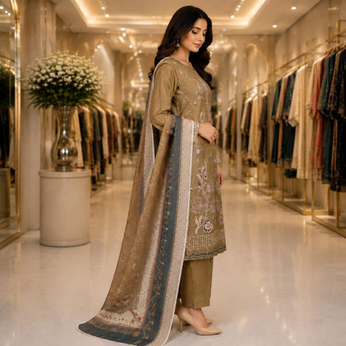 3 Piece Unstitched Lawn Suit