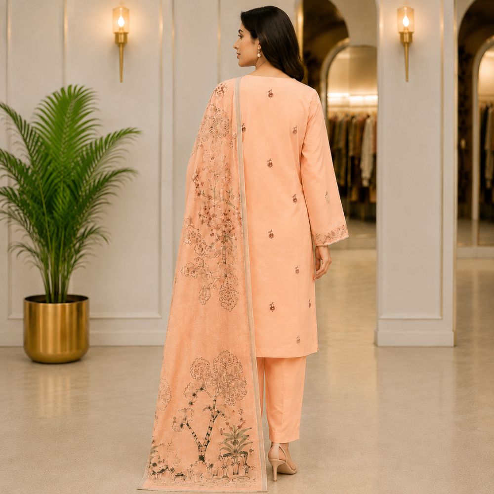 3 Piece unstitched Lawn suit