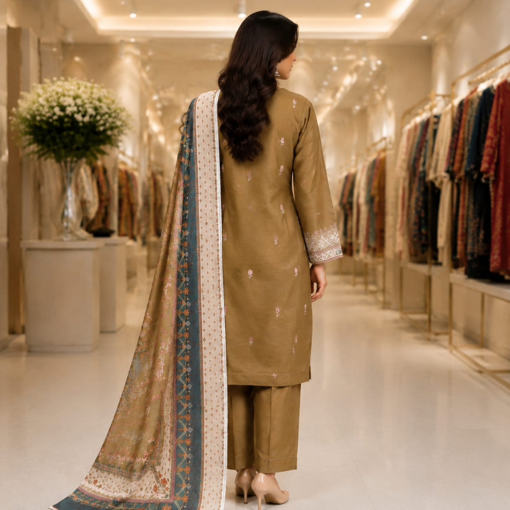 3 Piece Unstitched Lawn Suit