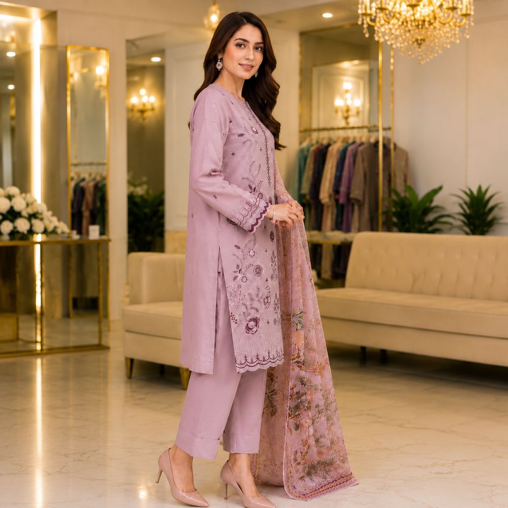 3Piece unstitched Lawn Suit
