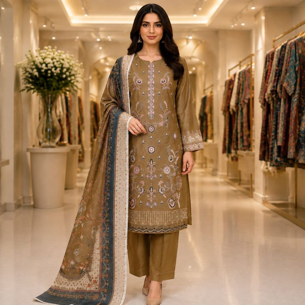 3 Piece Unstitched Lawn Suit