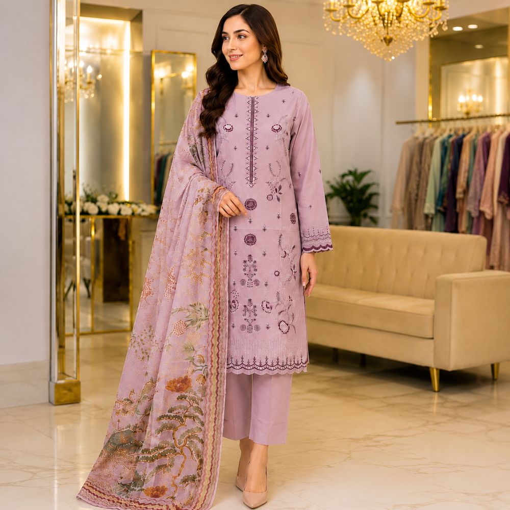 3Piece unstitched Lawn Suit